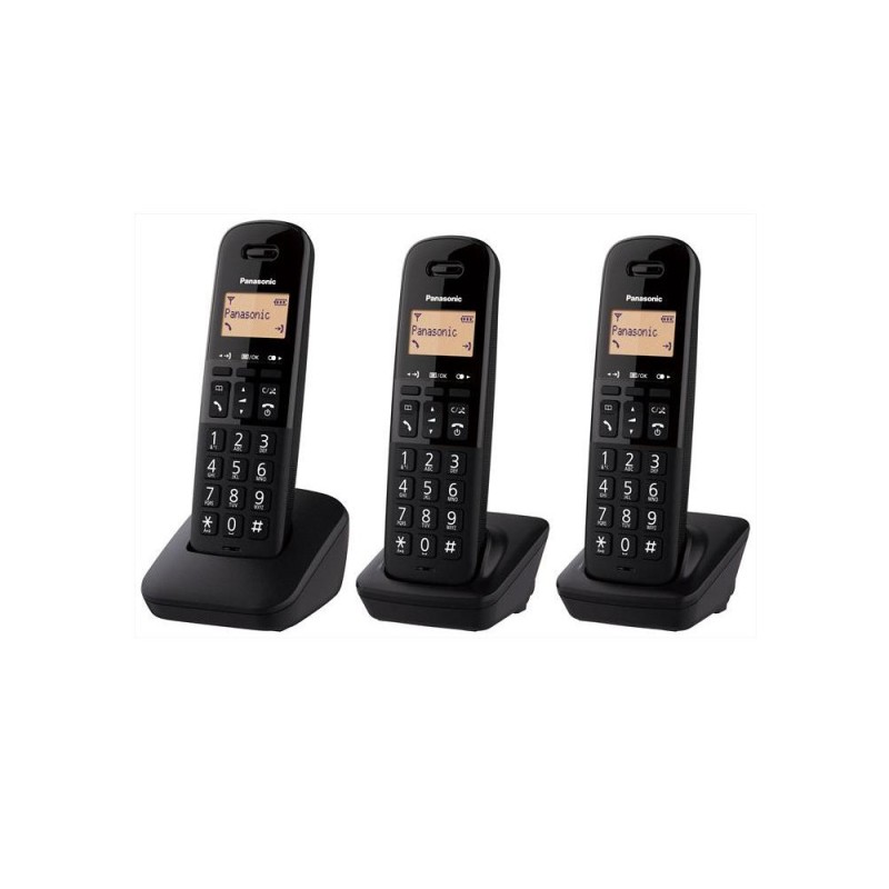 PANASONIC KX-TGB613JTB - TELEFONO CORDLESS STANDARD DECT TRIO - NERO