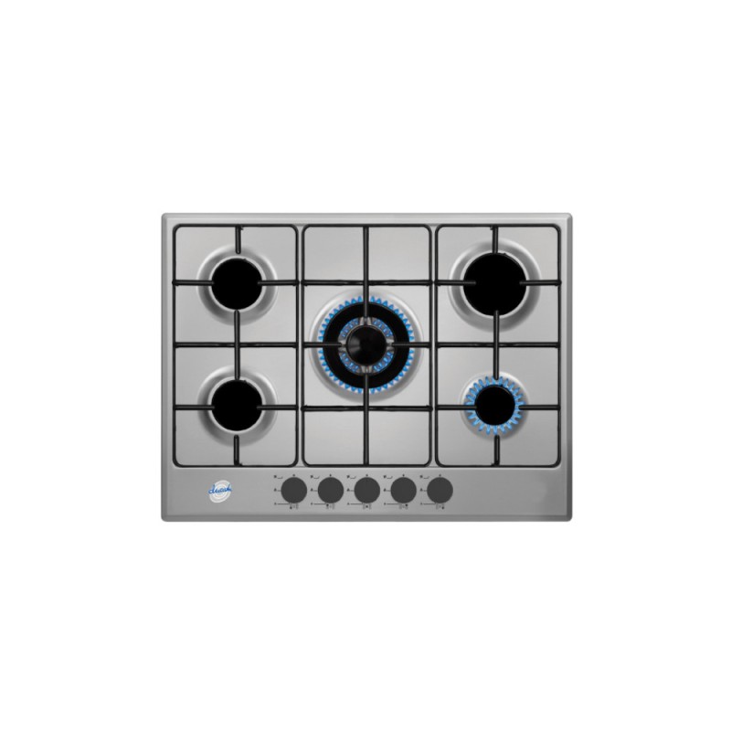 DUCATI SDPC75F PIANO COTTURA 5 FUOCHI IN ACCIAIO INOX COMANDI FRONTALI