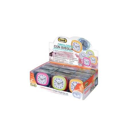 TREVI SL 3050 S LED OROLOGIO SVEGLIA AL QUARZO COL. MIX BOX 12PZ