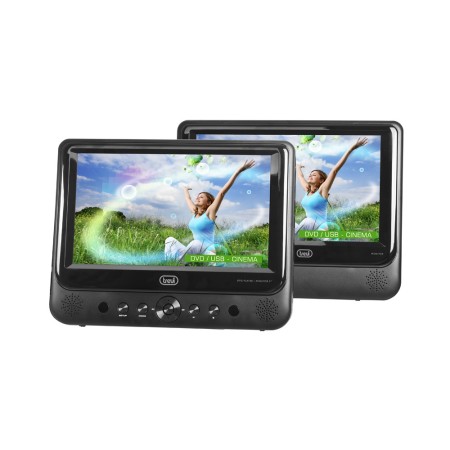 TREVI TW 7005 Lettore DVD Portatile 9" doppio schermo nero