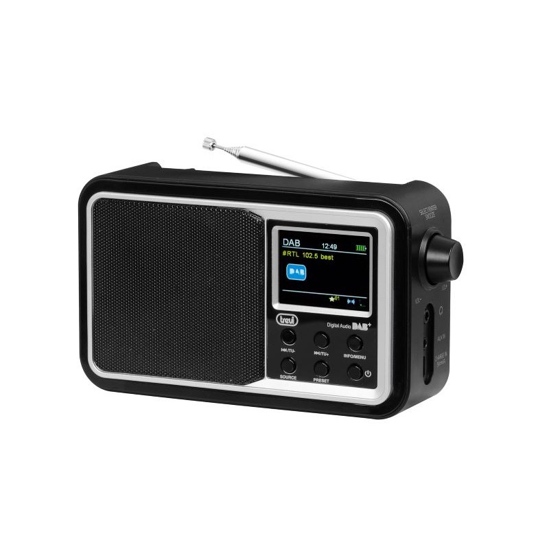 TREVI DAB 7F96 R RADIO DIGITALE PORTATILE DAB/ DAB+ / FM NERO