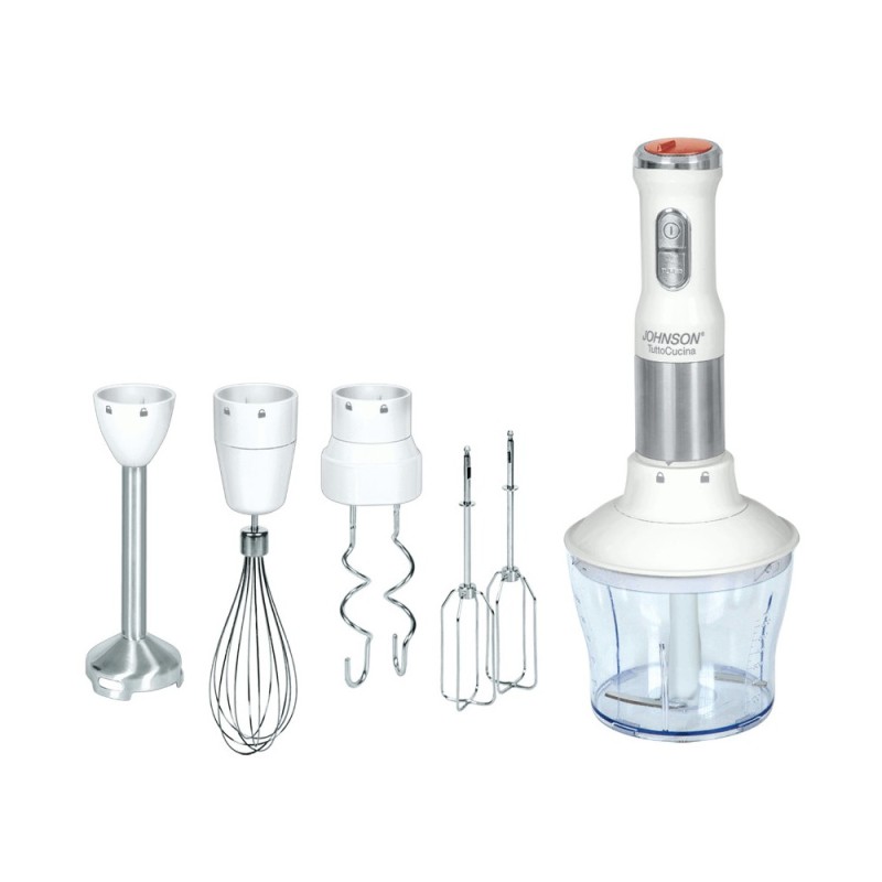 JOHNSON TUTTOCUCINA - FRULLATORE MULTIFUNZIONE 5 IN 1 1200W BIANCO/ROS