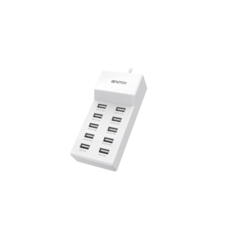 SMART HOME CHARGER - ALIMENTATORE 10 USB 10A 50W BIANCO