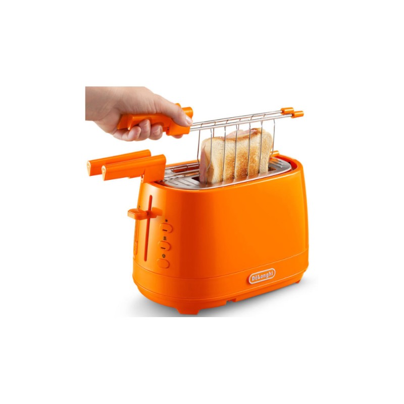 DELONGHI CTLAP2203.O+CAGES TOSTAPANE ORANGE 550W