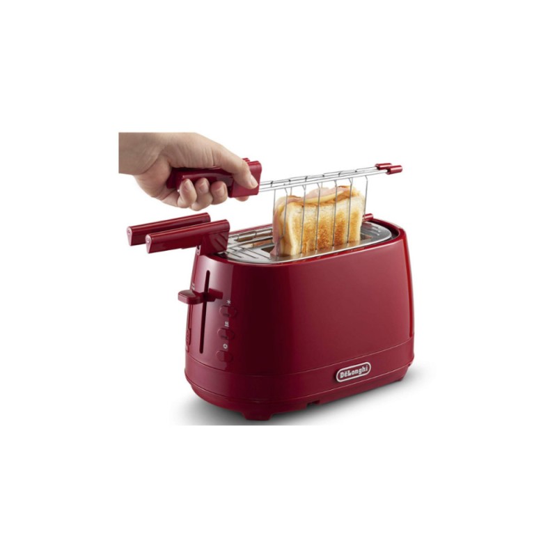 DELONGHI CTLAP2203.R+CAGES TOSTAPANE RED 550W