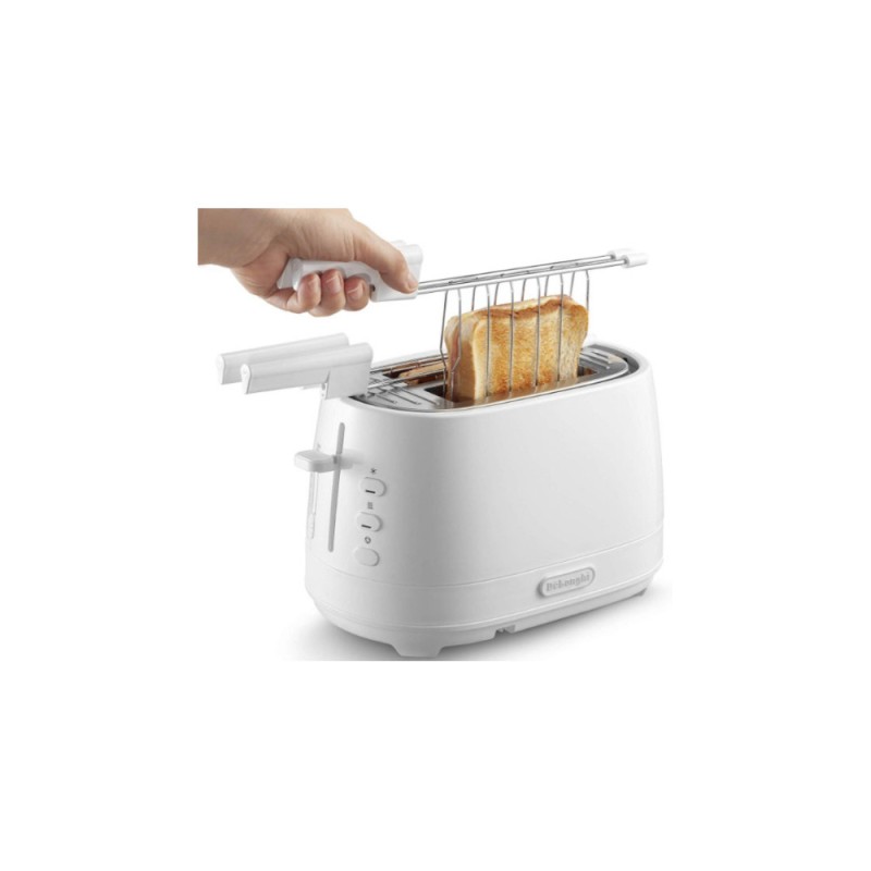 DELONGHI CTLAP2203.W+CAGES TOSTAPANE BIANCO 550W
