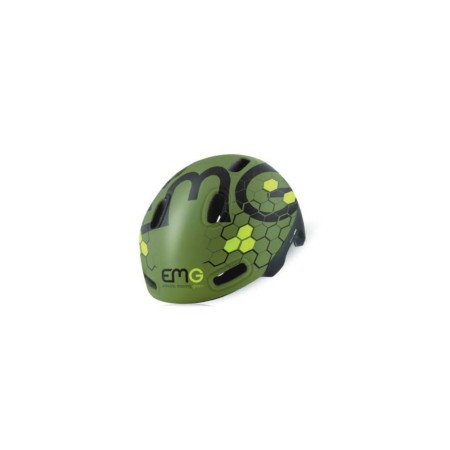 EMG HM 19 CASCO MONOP./BICI + LUCE OMOL. EU VERDE MILITARE TAGLIA M