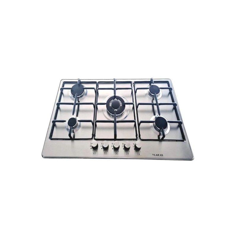 LAREL PIA.L858X PIANO COTTURA 5 FUOCHI 70 CM INOX