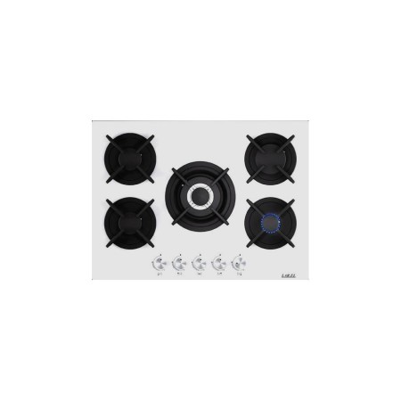 LAREL PIA.L958GB PIANO COTTURA 5 FUOCHI COMANDI FRONTALI VETRO BIANCO