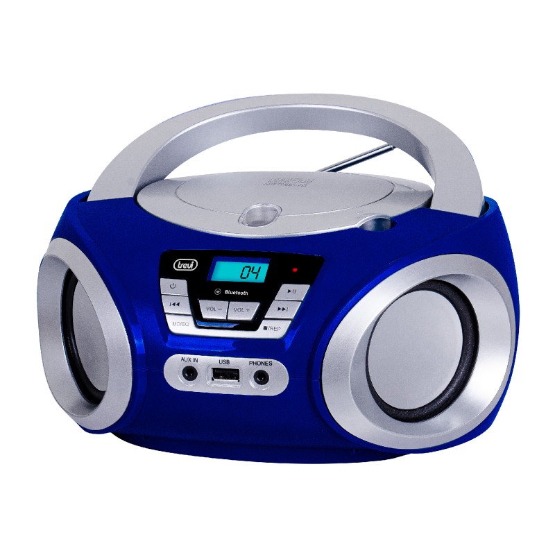 TREVI CMP 544 STEREO PORTATILE BOOMBOX CD M93 BLUETOOTH BLU
