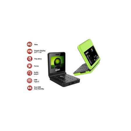 SAIET BE FLIP CELLULARE 4G PIEGHEVOLE DOPPIO DISPLAY NERO
