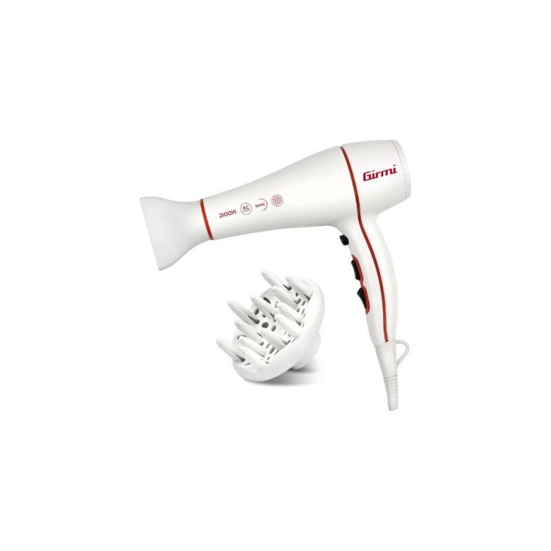 GIRMI PH4701 ASCIUGACAPELLI PROFESSIONALE CON MOTORE AC DIFFUSORE E IO