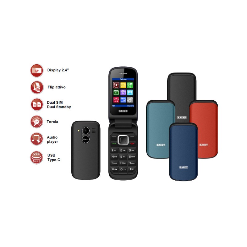SAIET CANDY SENIOR PHONE ESSENZIALE ROSSO CORALLO