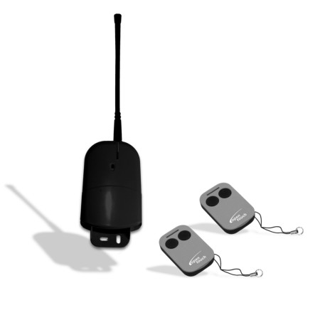 Kit Ricevitore+2 Radiocomandi universali 2 canali 433 MHz per ESTERNO 
