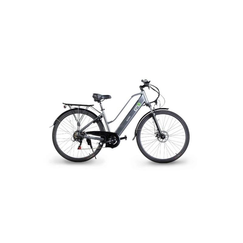EMG QUEEN CITYBIKE BICICLETTA 26" ALLUM. BATT.10AH INT. GRIGIO