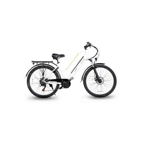 EMG QUEEN CITYBIKE BICICLETTA 28" ALLUM. 13AH INT. BIANCO